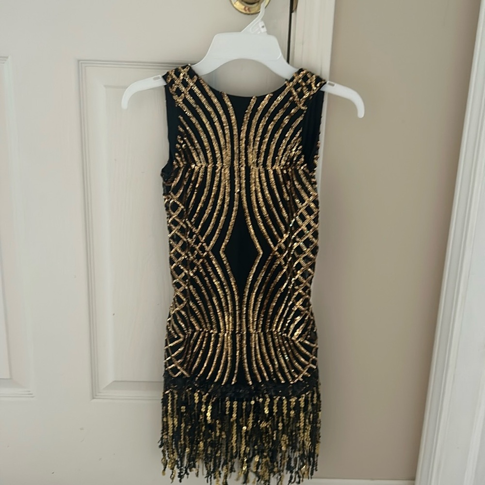 Black and gold dance costume